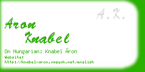 aron knabel business card