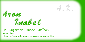 aron knabel business card